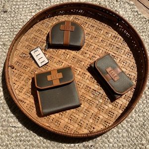 Vintage Leather Wallet 3-Piece Set